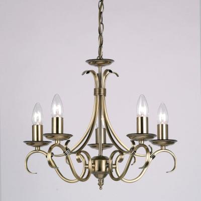 Olivia's Gallery Interiors Bernice 5 Pendant Light Antique Brass | Outlet