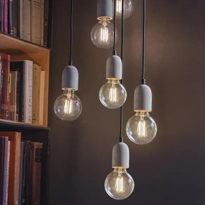 Olivia's Garden Trading Carnaby 6 Light Pendant in Concrete