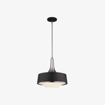 Olivia's Elstead Feiss Holloway 4 Light Pendant Brushed Steel and Black