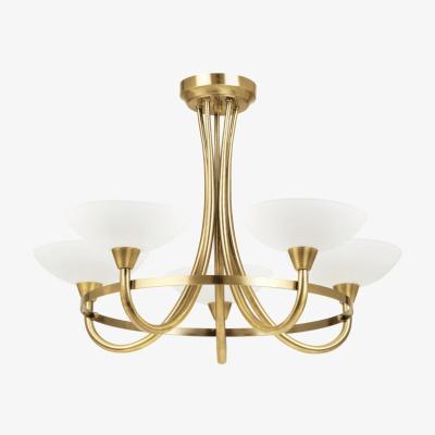 Olivia's Gallery Direct Cagney 5 Ceiling Lamp Antique Brass