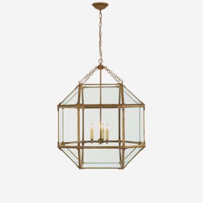 Olivia's Andrew Martin Morris Pendant Light Gilded Iron (Clear Glass) Medium