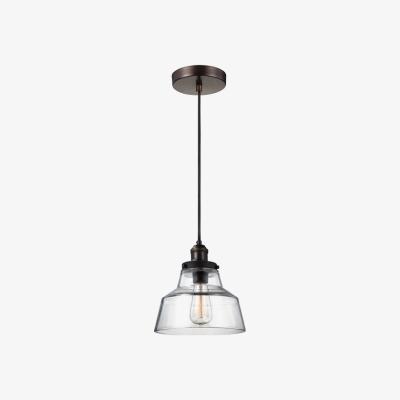 Olivia's Elstead Baskin 1 Light Pendant Painted Aged Brass and Dark Weathered Zinc Tappered Shade
