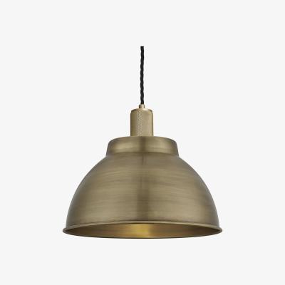 Olivia's Industville Knurled Dome Pendant in Brass with Brass Holder