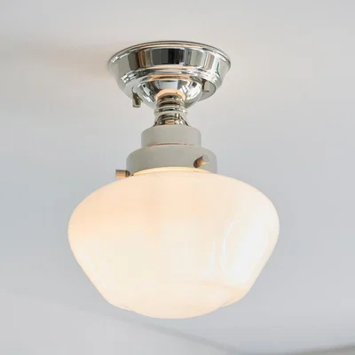 Olivia's Olivia's Isabella Ceiling Light in Brass & Opal Glass
