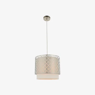 Olivia's Gallery Direct Gilli 1.0 Pendant Light Light Nickel Vintage White