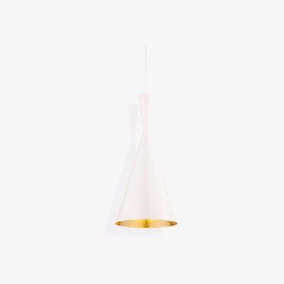 Olivia's Tom Dixon Beat Tall Pendant White / White