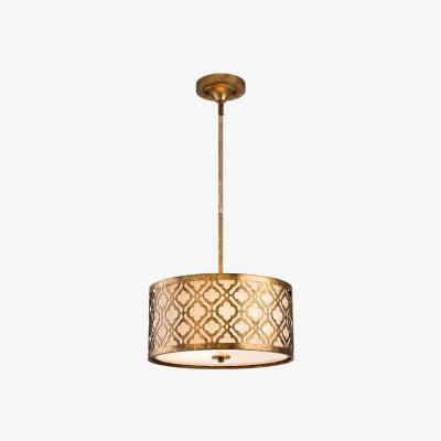 Olivia's Elstead Arabella 2 Light Pendant Distressed Gold