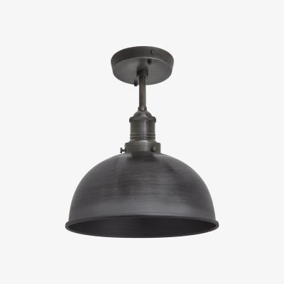 Olivia's Industville Brooklyn Dome Flush Mount - 8 Inch - Pewter