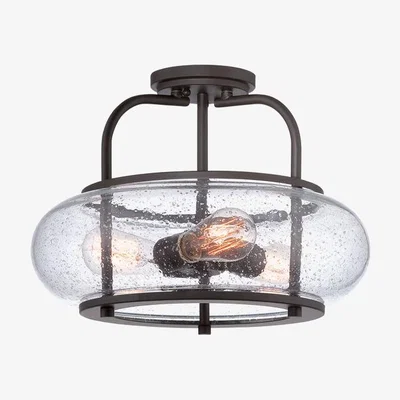 Olivia's Elstead Trilogy 3 Ceiling Light Light Old Bronze