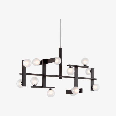 Olivia's Hudson Valley Lighting Network Hand-Worked Iron 12lt Pendant Island