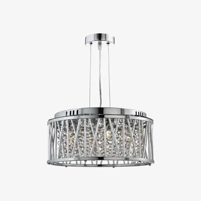 Downtown Elise Chrome & Crystal Ceiling Light