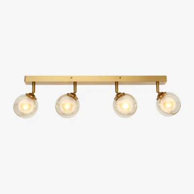 Downtown BHS Vanity 4 Light Spotlight Bar - Satin Brass
