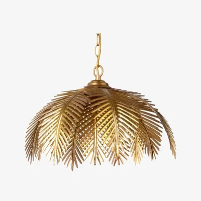 Downtown BHS Brookby Palm Ceiling Pendant Light - Satin Brass