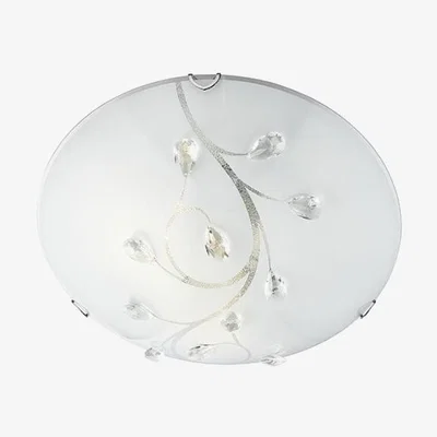 Downtown Embellished Round Petal Flush Ceiling Light