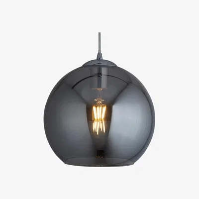Downtown Searchlight Smoked Ball Glass Pendant Fitting
