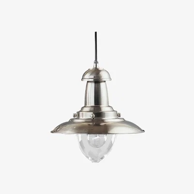 Downtown Fishermans Satin Silver Ceiling Light