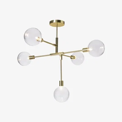 Downtown BHS Hennock Flush Ceiling Light - Brass