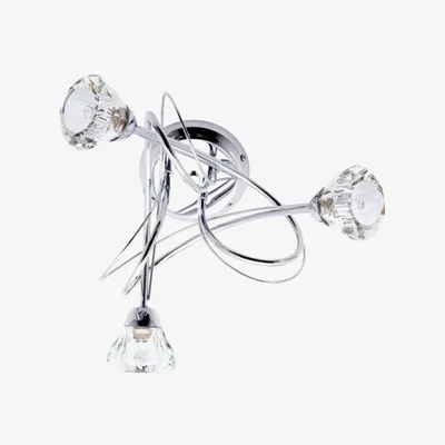 Downtown BHS Marianne Flush Ceiling 3 Light Chrome