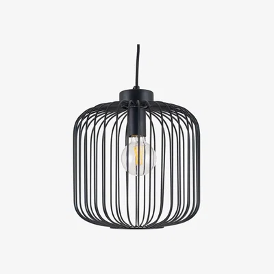 Downtown Pacific Lifestyle Matt Black Wire Electrified Pendant