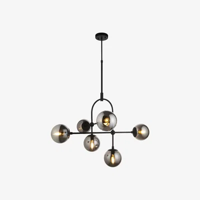 Perch and Parrow Luna Large Semi Flush Light in Matt Black