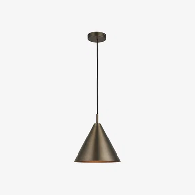 Perch and Parrow Jutt Pendant Light in Dark Antique Bronze