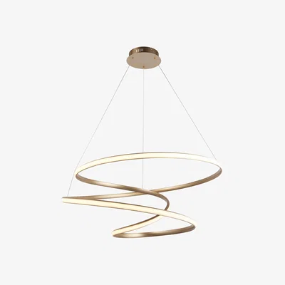 Perch and Parrow Delilah Spiral Pendant in Gold