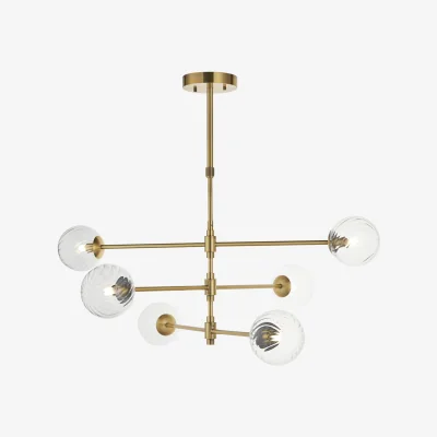Perch and Parrow Estelle Brushed Aged Brass 6lt Pendant