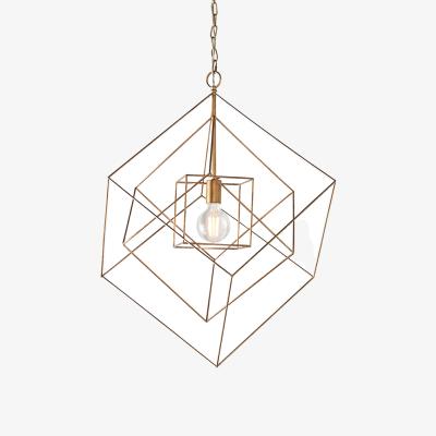 Perch and Parrow Sansa Medium Geometric Pendant in Gold Leaf