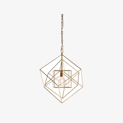 Perch and Parrow Sansa Small Geometric Pendant in Gold Leaf