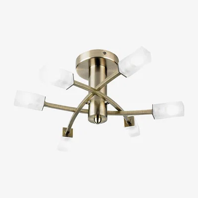 Perch and Parrow Addie Brass Ceiling Light, Large