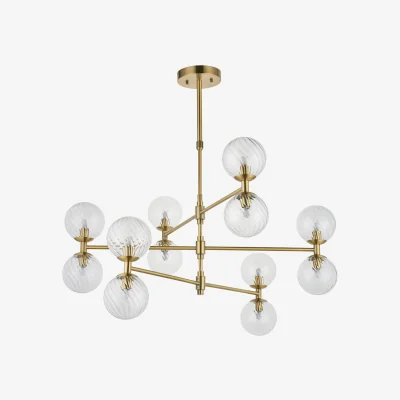 Perch and Parrow Estelle Brushed Aged Brass 12lt Pendant