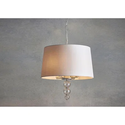 Perch and Parrow Sandy Contemporary Glass and Silk Pendant