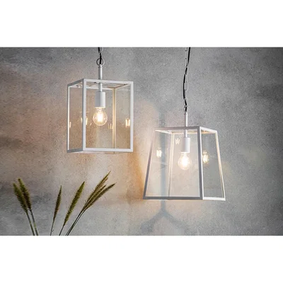 Perch and Parrow Siobhan Medium Retro Pendant in White