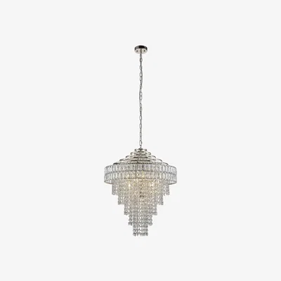 Perch and Parrow Beyla Tiered Pendant in Bright Nickel