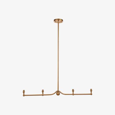 Perch and Parrow Lima 4lt Linear Pendant Fitting Aged Brass