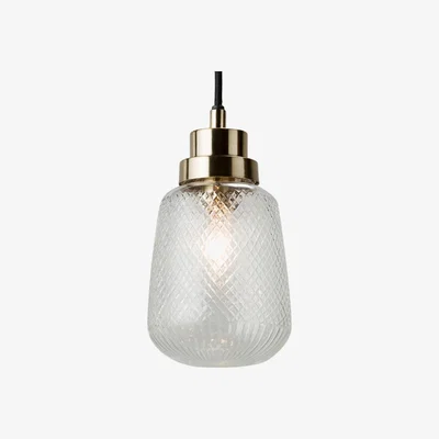 Perch and Parrow Bennett Pendant Light in Clear Glass