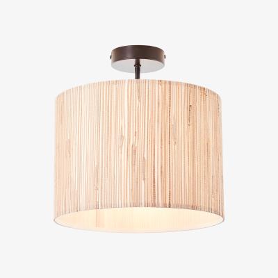 Perch and Parrow Lucille Natural Seagrass Semi Flush Light