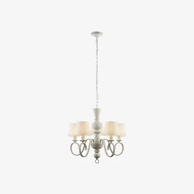 Perch and Parrow Arthur Multi Arm Pendant in Distressed White