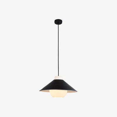 Perch and Parrow Jiro Contemporary Monochrome Pendant in Matt Black