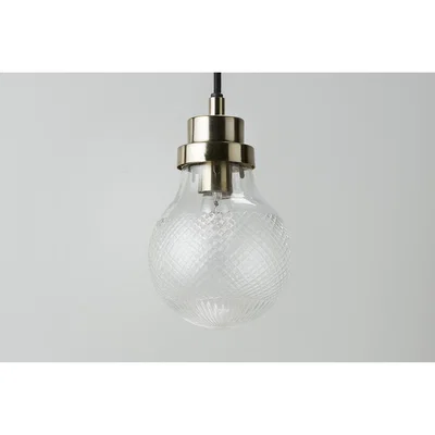 Perch and Parrow Miles Pendant Light in Clear Glass