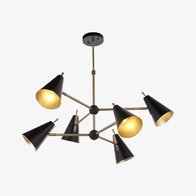 Perch and Parrow Mika Mid Century Pendant in Matt Black
