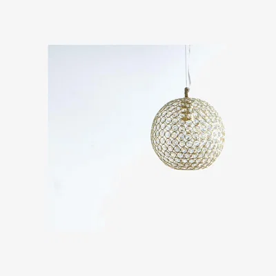 Perch and Parrow Diana Sphere Brass and Glass Pendant