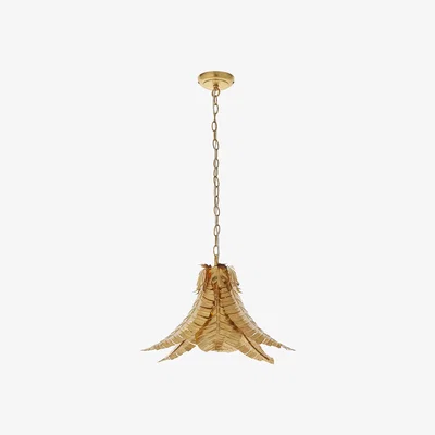 Perch and Parrow Havana Small Palm Leaf Ceiling Pendant