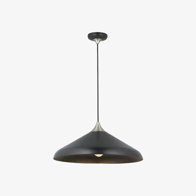 Perch and Parrow Rian Coned Pendant in Matt Black