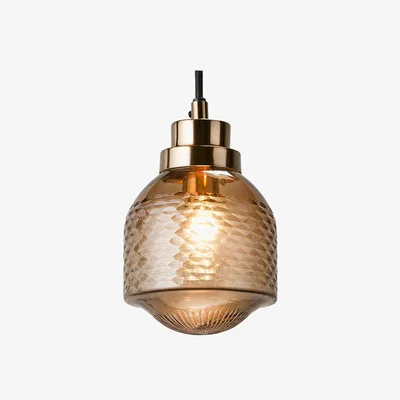 Perch and Parrow Beckett Pendant Light in Smoked Glass