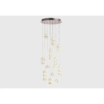 Perch and Parrow Cova Faceted Glass Dropped Pendant