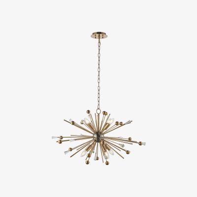 Perch and Parrow Estella Large Starburst Pendant in Antique Brass