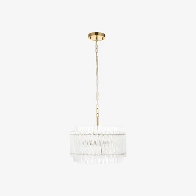Perch and Parrow Josephine Brushed Brass and Glass 3lt Pendant