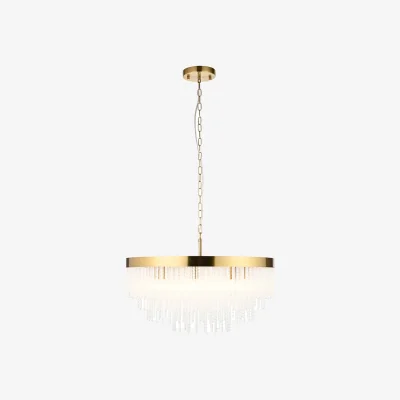 Perch and Parrow Falline Grand 9Lt Pendant in Brushed Aged Brass