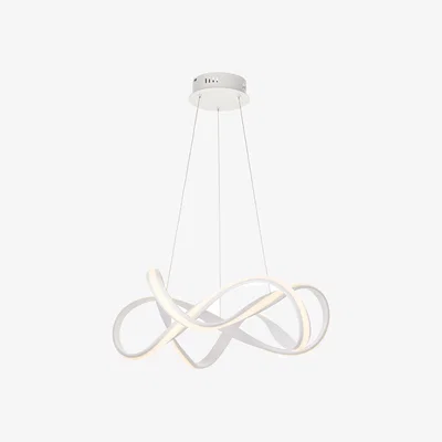 Perch and Parrow Warp Pendant in Textured White